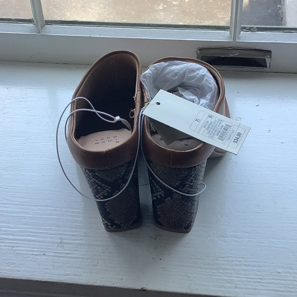 Cognac heeled mules - Picture 3 of 4